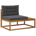 vidaXL Outdoor End sofa with Cushion Natural 45.28 x 32.68 x 28.74 in
