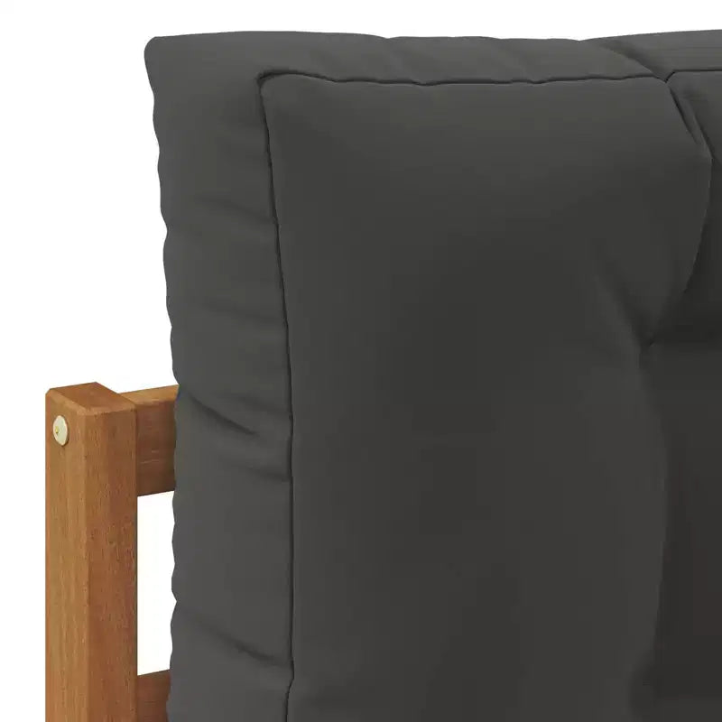 vidaXL Canapé d'angle d'extérieur avec coussin Naturel 115 x 83 x 73 cm