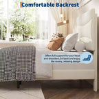 Velvet Upholstered Bed Frame with Soft Headboard, Sturdy Wood Slats, Noise-Free, Easy Assembly, No Box Spring Needed