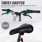 Hykolity VTT 26 pouces, vélo de cyclisme extérieur 18 vitesses, cadre en acier à haute teneur en carbone, VTT pour hommes et femmes, double suspension intégrale, noir