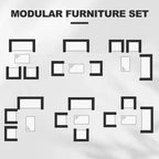 4-Piece Patio Wicker Furniture Set with Glass Coffee Table, Gray Rattan Conversation Set with Washable Cushions for Backyard, Porch & Garden