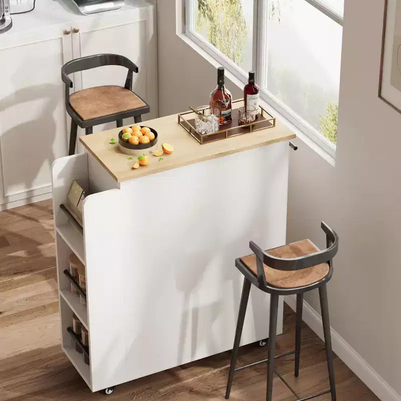 Kitchen Island with Storage, Kitchen Storage Island with Spice Rack and Drawer, 360 Rolling Kitchen on Wheels, for Home, Dining Room