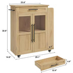 Kitchen Island with Storage, Kitchen Storage Island with Spice Rack and Drawer, 360 Rolling Kitchen on Wheels, for Home, Dining Room