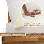 Canapé d'angle de patio extérieur imperméable avec coussins et table - ModernLuxe