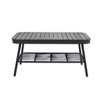 Christopher Knight Home Piotr 4 Piece Outdoor Acacia Wood and Metal Seating Set with Rope Woven