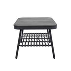Christopher Knight Home Piotr 4 Piece Outdoor Acacia Wood and Metal Seating Set with Rope Woven