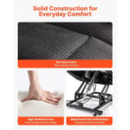 Fauteuil inclinable électrique VEVOR, double moteur, grand fauteuil releveur électrique avec chauffage et massage pour personnes âgées, réglage de position infinie, gris foncé