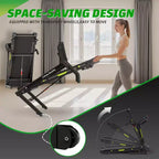 GDFStudio Velocity Folding Treadmill with LED Display and Manual Incline