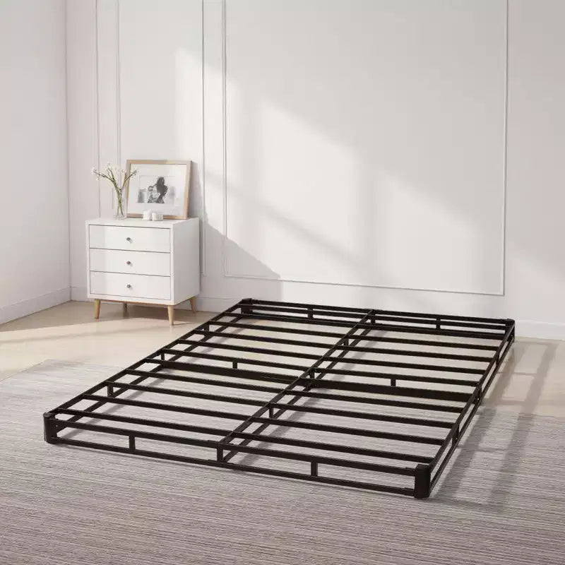 Sommier tapissier VEVOR, cadre de lit queen size avec tissu lavable, cadre en métal robuste pour lit queen, support de matelas de 10,16 cm, noir
