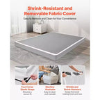 Sommier tapissier VEVOR, cadre de lit queen size avec tissu lavable, cadre en métal robuste pour lit queen, support de matelas de 10,16 cm, noir