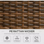 4 Piece Rattan Patio Furniture Set, Conversation Set with Swivel Glider Chairs Table Loveseat for Garden, Patio