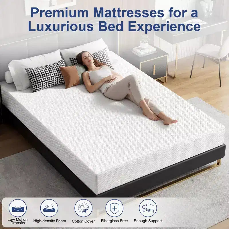 Dyonery Extra Firm Mattress King Size 10 Inch, Premier High Density Foam Mattresses in Box, Supportive Bed-Mattress for Back Pain, Pressure Relief