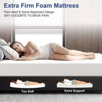 Dyonery Extra Firm Mattress King Size 10 Inch, Premier High Density Foam Mattresses in Box, Supportive Bed-Mattress for Back Pain, Pressure Relief
