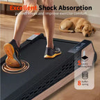 8 Incline Portable Treadmill  Under Desk Walking Pad with 2.55HP Motor, 220 lbs Capacity, LED Display, Space-Saving Design for Home Office