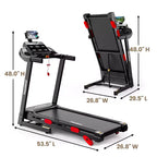 Treadmill on Sale - 3.75HP Foldable Treadmill for Home, 10% Incline, App Control, Compact for Small Spaces, 330 lbs Capacity, Walking Jogging Running