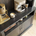 Farmhouse Coffee Bar Cabinet, Large Kitchen Pantry, Adjustable Shelves, for Dining Room, Living Room