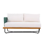 Christopher Knight Home Oleg Ensemble de canapé sectionnel d'extérieur 4 pièces en corde et acacia (table non incluse)