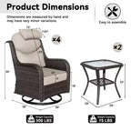 UPTIOT Outdoor Rocking Chair Set with Accent Tables for Patio Relaxation