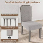Modern Upholstered Dining Chairs. Modern Woven Fabric Kitchen Chairs for Dining Table. Comfortable Dining Room Chair for Home Living Room. Gray