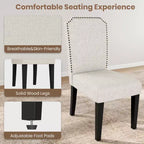 Modern Upholstered Dining Chairs. Modern Woven Fabric Kitchen Chairs for Dining Table. Comfortable Dining Room Chair for Home Living Room. Gray
