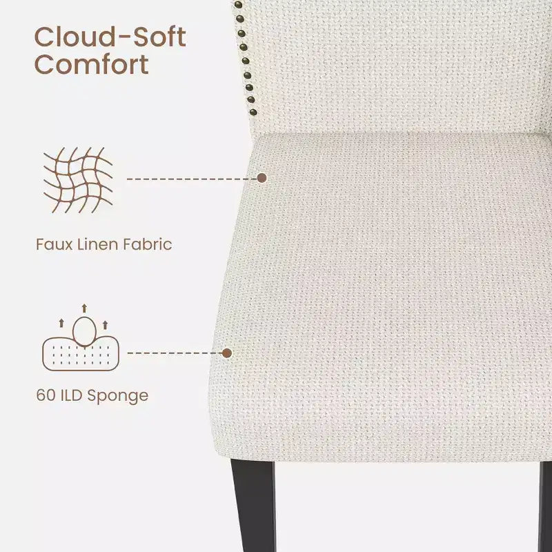 Modern Upholstered Dining Chairs. Modern Woven Fabric Kitchen Chairs for Dining Table. Comfortable Dining Room Chair for Home Living Room. Gray