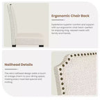 Modern Upholstered Dining Chairs. Modern Woven Fabric Kitchen Chairs for Dining Table. Comfortable Dining Room Chair for Home Living Room. Gray