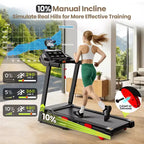 Treadmill on Sale-3.75HP Treadmill with 10% Incline, 330lbs Capacity with Handlebar for Home,Treadmill for Home small space, Work with APP