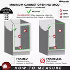 Rev-A-Shelf U-Shaped Wire Tray Divider Range-Plaques à pâtisserie Organisateurs de draps pour armoires de cuisine murales ou de base pour ouverture frontale de 3,25 Chrome, 596-10CR-52