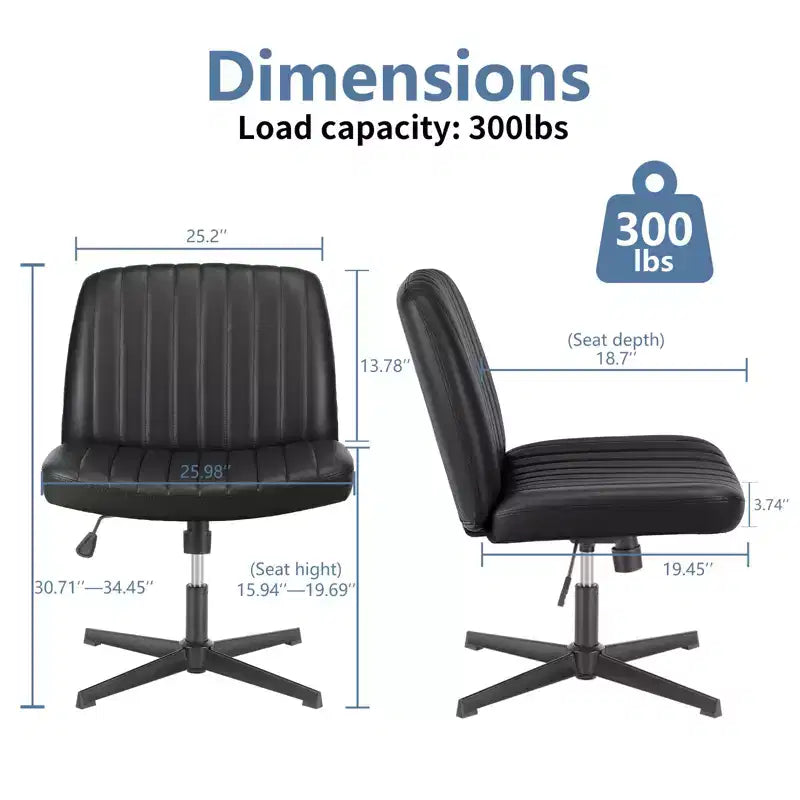 Chaise MAYEERTY ergonomique à siège large avec coussin moelleux en éponge haute densité