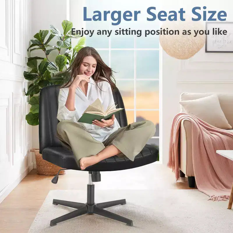 Chaise MAYEERTY ergonomique à siège large avec coussin moelleux en éponge haute densité