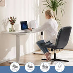 Chaise MAYEERTY ergonomique à siège large avec coussin moelleux en éponge haute densité