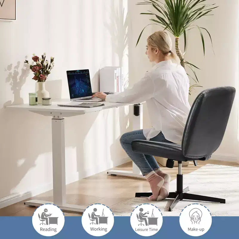 Chaise MAYEERTY ergonomique à siège large avec coussin moelleux en éponge haute densité