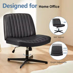 Chaise MAYEERTY ergonomique à siège large avec coussin moelleux en éponge haute densité