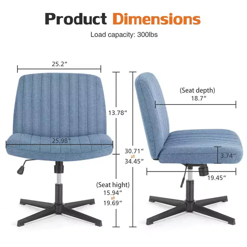 Chaise MAYEERTY ergonomique à siège large avec coussin moelleux en éponge haute densité