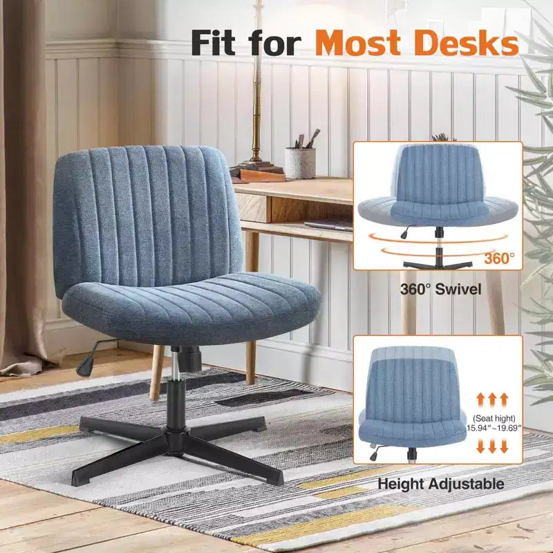 Chaise MAYEERTY ergonomique à siège large avec coussin moelleux en éponge haute densité