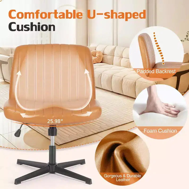 Chaise MAYEERTY ergonomique à siège large avec coussin moelleux en éponge haute densité