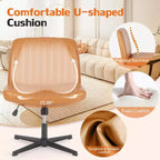 Chaise MAYEERTY ergonomique à siège large avec coussin moelleux en éponge haute densité