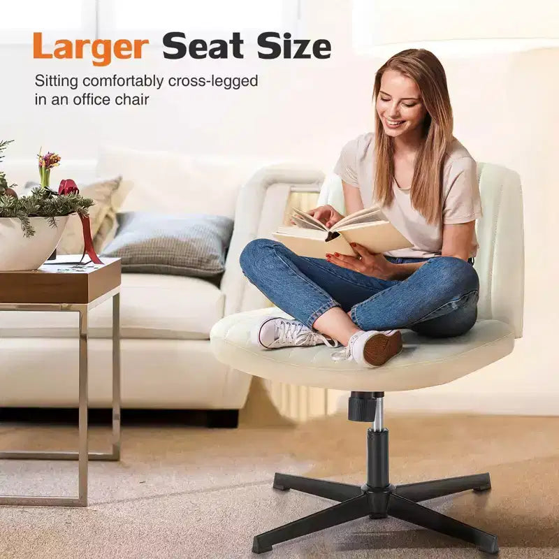 Chaise MAYEERTY ergonomique à siège large avec coussin moelleux en éponge haute densité