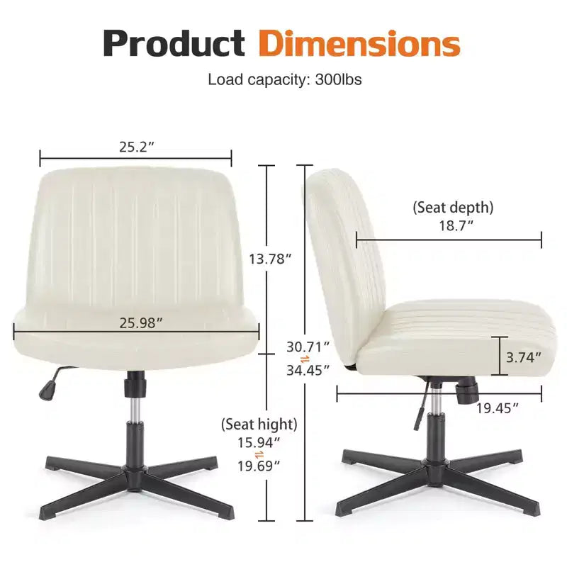 Chaise MAYEERTY ergonomique à siège large avec coussin moelleux en éponge haute densité