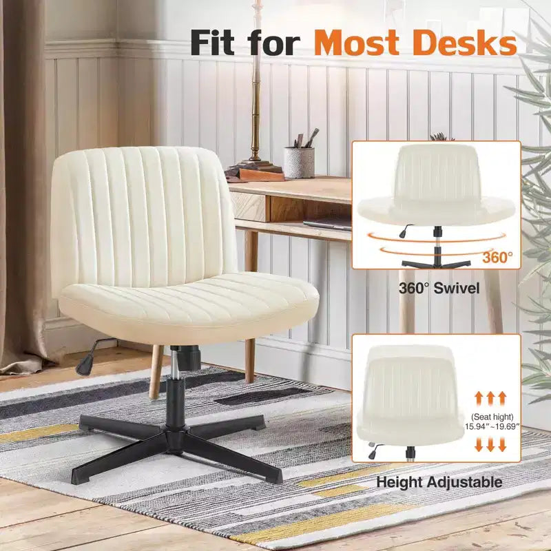 Chaise MAYEERTY ergonomique à siège large avec coussin moelleux en éponge haute densité