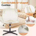 Chaise MAYEERTY ergonomique à siège large avec coussin moelleux en éponge haute densité