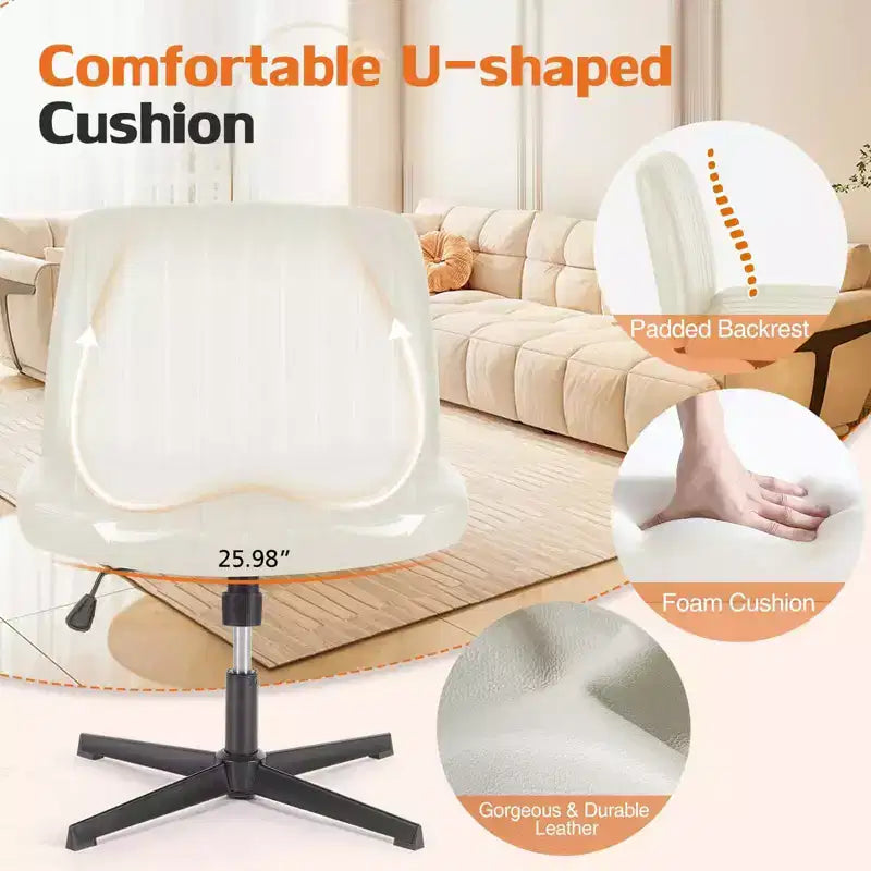 Chaise MAYEERTY ergonomique à siège large avec coussin moelleux en éponge haute densité