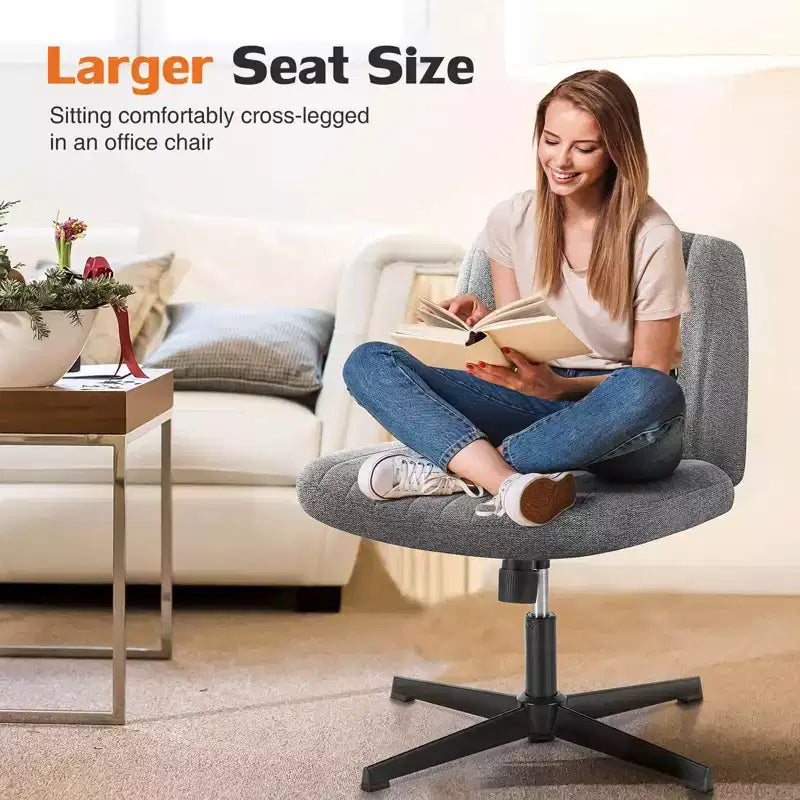 Chaise MAYEERTY ergonomique à siège large avec coussin moelleux en éponge haute densité