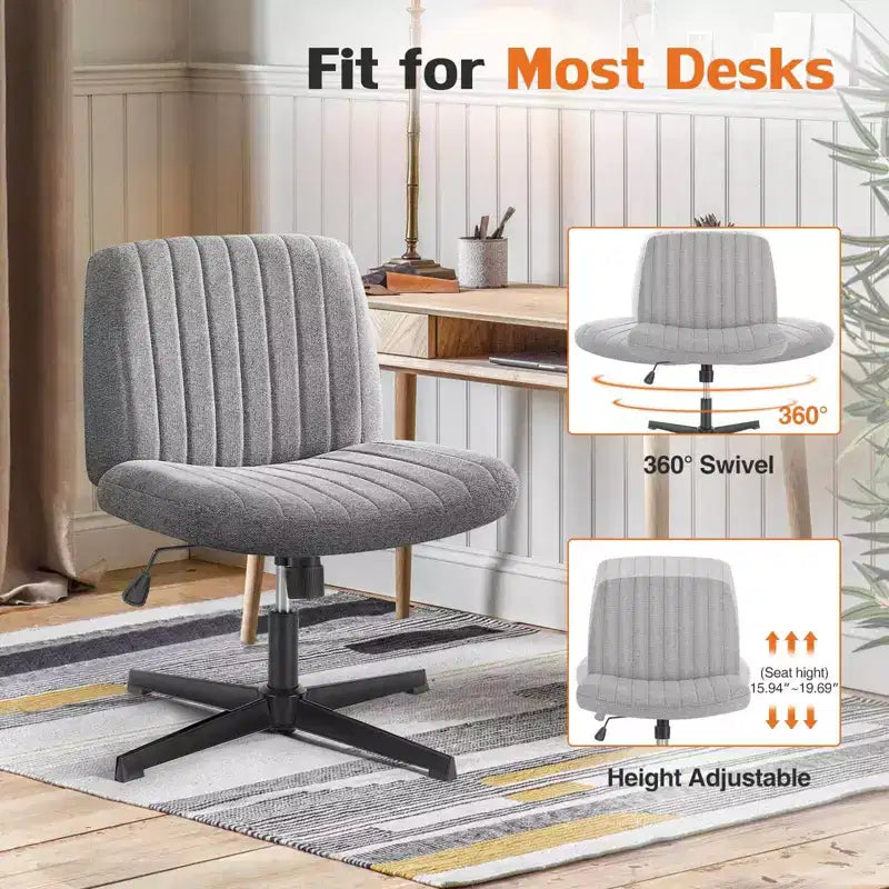 Chaise MAYEERTY ergonomique à siège large avec coussin moelleux en éponge haute densité