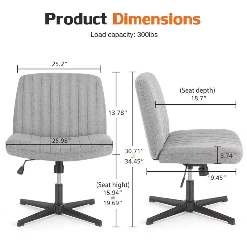 Chaise MAYEERTY ergonomique à siège large avec coussin moelleux en éponge haute densité