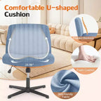 Chaise MAYEERTY ergonomique à siège large avec coussin moelleux en éponge haute densité