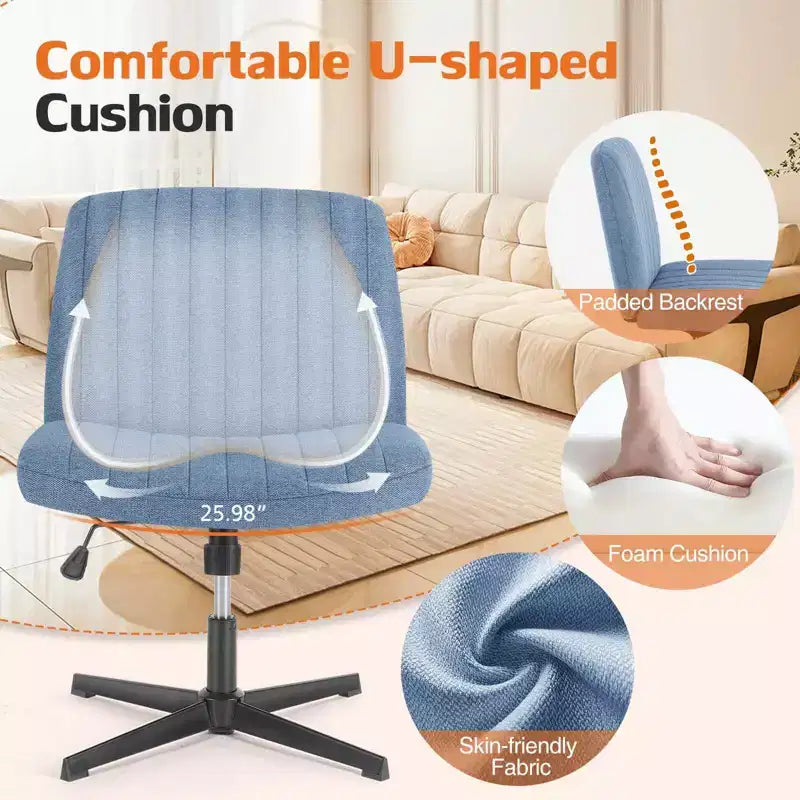 Chaise MAYEERTY ergonomique à siège large avec coussin moelleux en éponge haute densité