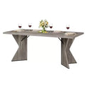 70.9'' Dining Table for 6, Farmhouse Rectangular Kichen Table with Sturdy Frame and V Leg, Wooden Thickened Long Desk and Dinner Desk