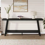 Extra Long Console Table for Living Room - Modern Brown Entryway Sofa Table - Sleek Rectangular Accent Furniture - Sturdy Design - 70.87 Inches