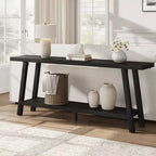 Extra Long Console Table for Living Room - Modern Brown Entryway Sofa Table - Sleek Rectangular Accent Furniture - Sturdy Design - 70.87 Inches
